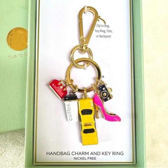 True to Form New York City Life Multi-Charmed Key Chain / Bag Charm - Picture 3 of 6